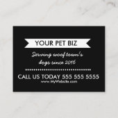 Dog Walker Business Card - Personalizable Visitenkarte (Rückseite)