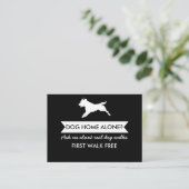 Dog Walker Business Card - Personalizable Visitenkarte (Stehend Vorderseite)