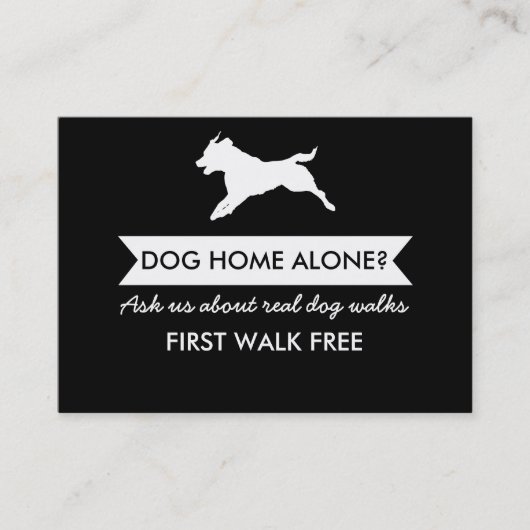 Dog Walker Business Card - Personalizable Visitenkarte (Vorderseite)