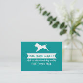 Dog Walker Business Card - Personalizable Visitenkarte (Stehend Vorderseite)