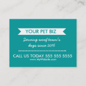 Dog Walker Business Card - Personalizable Visitenkarte (Rückseite)