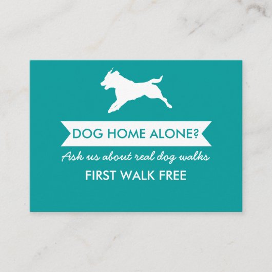 Dog Walker Business Card - Personalizable Visitenkarte (Vorderseite)