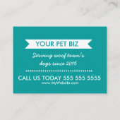 Dog Walker Business Card - Personalizable Visitenkarte (Rückseite)