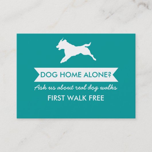 Dog Walker Business Card - Personalizable Visitenkarte (Vorderseite)