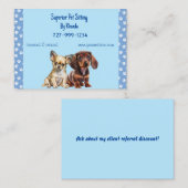Dog Walker Business Card Telefonnummerkarte (Vorne/Hinten)