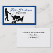 Dog Walker Business Card Visitenkarte (Vorne/Hinten)