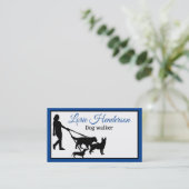 Dog Walker Business Card Visitenkarte (Stehend Vorderseite)