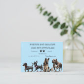 Dog Walker Business Card Visitenkarte (Stehend Vorderseite)