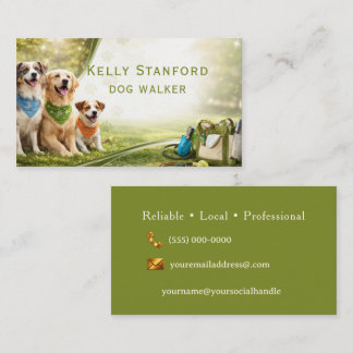 Dog Walker  Business Card Visitenkarte