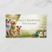 Dog Walker  Business Card Visitenkarte (Vorderseite)