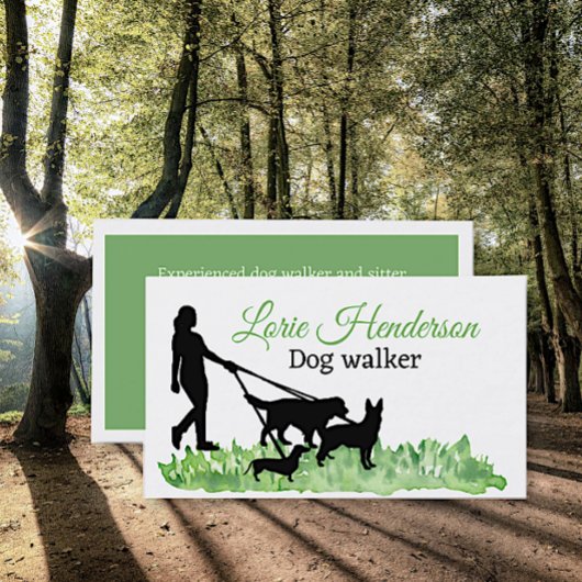 Dog Walker Business Card Visitenkarte