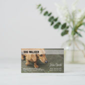 Dog Walker Business Card Visitenkarte (Stehend Vorderseite)