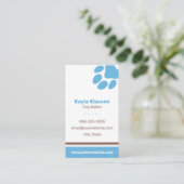 Dog Walker Business Card Visitenkarte (Stehend Vorderseite)