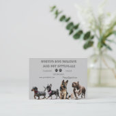 Dog Walker Business Card Visitenkarte (Stehend Vorderseite)