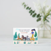 Dog Walker Business Card Visitenkarte (Stehend Vorderseite)