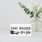 Dog Walker Business Cards - Cool Vintage Visitenkarte (Stehend Vorderseite)