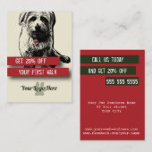 Dog Walker Business Cards - Personalisieren Sie de Visitenkarte (Vorne/Hinten)