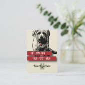 Dog Walker Business Cards - Personalisieren Sie de Visitenkarte (Stehend Vorderseite)