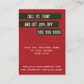 Dog Walker Business Cards - Personalisieren Sie de Visitenkarte (Rückseite)