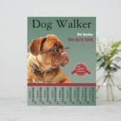 Dog Walker Business Flyer Ad (Stehend Vorderseite)
