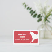 Dog Walker Dog Sitter QR Visitenkarte (Stehend Vorderseite)