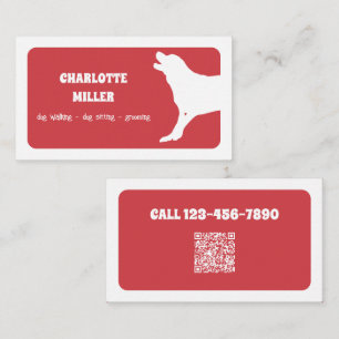 Dog Walker Dog Sitter QR Visitenkarte