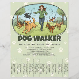 Dog Walker Dog Walking Service Custom Flyer