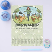 Dog Walker Dog Walking Service Custom Flyer (Einzeln)