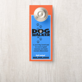 Dog Walker Dog Walking Werbeaktion Türanhänger