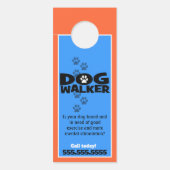 Dog Walker Dog Walking Werbeaktion Türanhänger (Vorderseite)