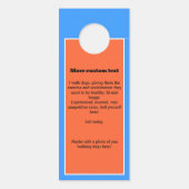 Dog Walker Dog Walking Werbeaktion Türanhänger (Rückseite)