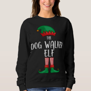 Dog Walker Elf WeihnachtsParty Matching Family Paj Sweatshirt