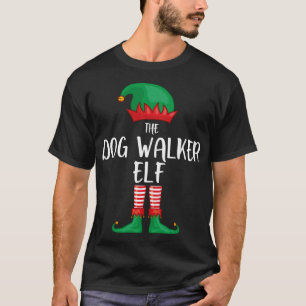 Dog Walker Elf WeihnachtsParty Matching Family Paj T-Shirt