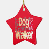 Dog Walker Extraordinaire Keramik Ornament (Links)