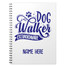 Dog Walker Extraordinaire Personalised Notizblock