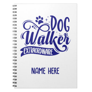 Dog Walker Extraordinaire Personalised Notizblock