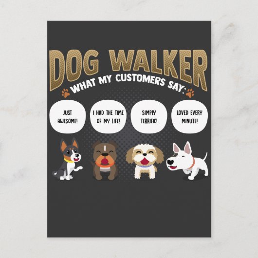 Dog Walker Funny Dog Wandertier Sitter Geschenk Postkarte (Vorderseite)