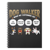 Dog Walker Funny Dog Wandertiere Sitter Geschenk Notizblock (Vorderseite)