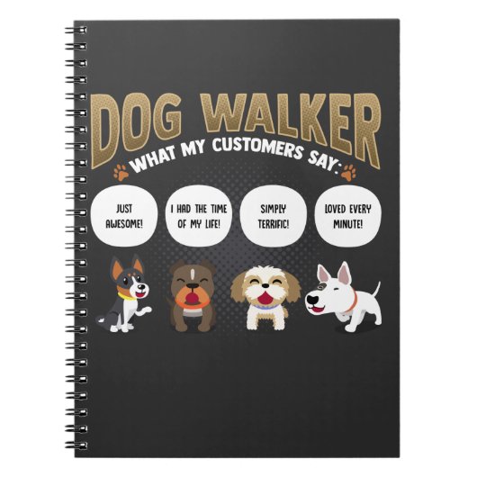 Dog Walker Funny Dog Wandertiere Sitter Geschenk Notizblock (Vorderseite)