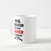 Dog Walker Gamer Kaffeetasse (Vorderseite Links)