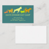 Dog Walker Groomer Boarding farbenfroher, lustiger Visitenkarte (Vorne/Hinten)