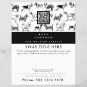 Dog Walker Grooming Dog Trainer Groomer Business Flyer (Vorne)