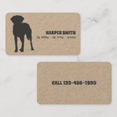 Dog Walker Grooming Sitting Business Card Visitenkarte (Vorne/Hinten)