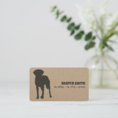 Dog Walker Grooming Sitting Business Card Visitenkarte (Stehend Vorderseite)