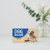 Dog Walker Haustier Sitzen glücklich Labrador Retr Visitenkarte (Stehend Vorderseite)