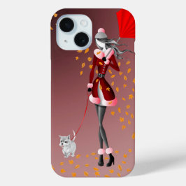 Dog Walker & Herbst Leaves iPhone Fall Case-Mate iPhone Hülle
