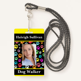 Dog Walker Lanyard Abzeichen Ausweis