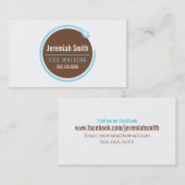 Dog Walker Leash Loop Modern Blue Visitenkarte (Vorne/Hinten)