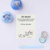 Dog Walker lustig und einnehmend Cartoon Flyer (Einzeln)