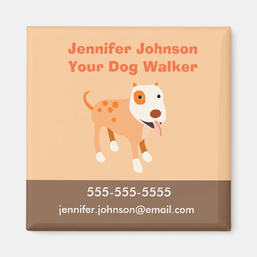 Dog Walker Magnet (Vorne)